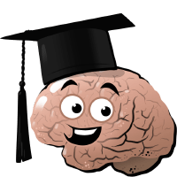 Vorschaubild Illustration Illustration Gehirn mit Doktorhut
